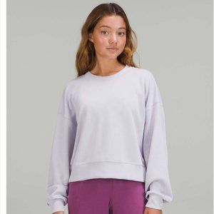 SOLD Lululemon Perfectly Oversized Cropped Crew *Softstreme Faint Lavender